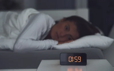 En kvinde som ikke kan sove, er en symptom på stress